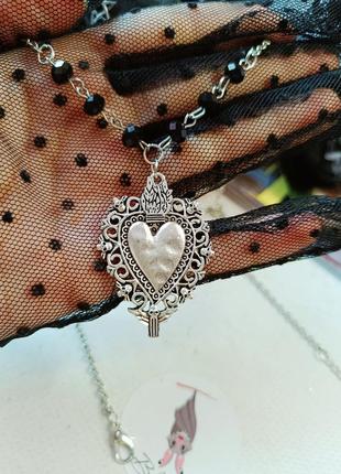 Підвіска у готичному стилі сердце вампіра