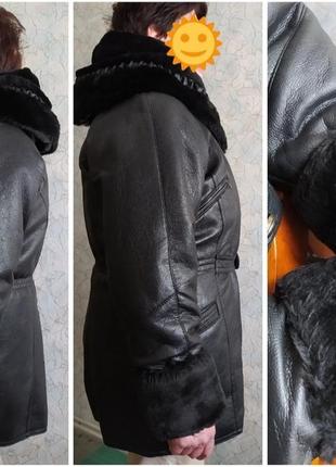 Зимняя куртка из эко-кожи2 фото