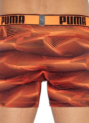 Труси-боксери puma active boxer print 2p синій, помаранчевий чол s3 фото