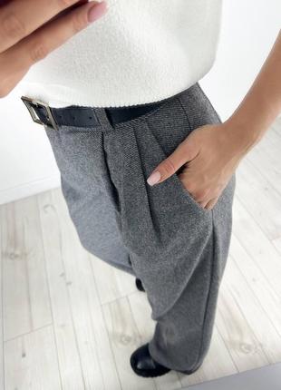 Женские брюки алчные брюки классические серые коричневые демисезонные4 фото
