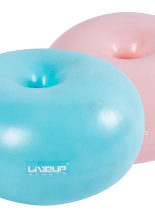 М'яч для фітнесу (пончик) liveup donut ball 45х25см рожевий