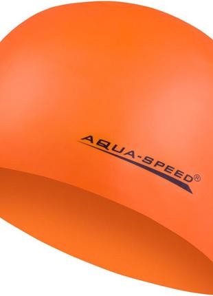 Шапка для плавання aqua speed ​​mega 100-75 помаранчевий уні osfm