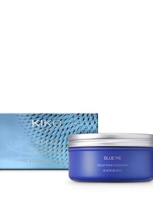 Скраб для лица kiko milano blue me solid face cleanser &amp; scrub duo, 30g✨3 фото