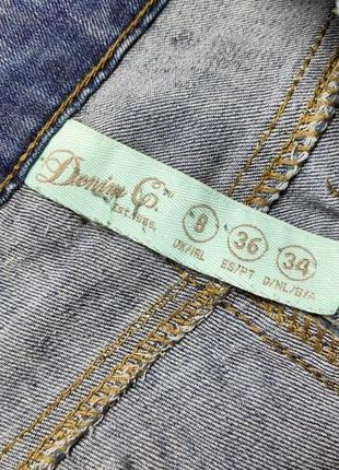 Джинсы женские скинни синего цвета имитация рванки от бренда denim co 366 фото