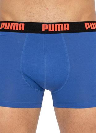 Труси-боксери puma basic boxer 2p чорний, синій чол s2 фото