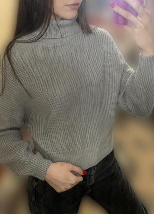 Серый свитер женский2 фото
