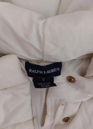 Пуховая куртка ralph lauren 4-5 лет кремовая детская на девочку пух+перо4 фото