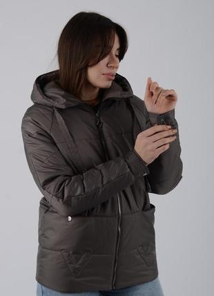 Женская короткая куртка прямого кроя с водоотталкивающей пропиткой, весна-осень4 фото