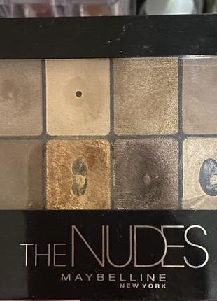 Палетка теней для век maybelline new york the nudes