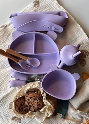 Набор детской силиконовой посуды медвежонок3 фото