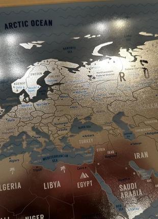 Скретч-карта світу срібляста ideame4 фото