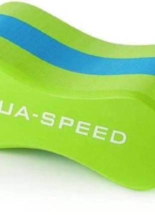 Колобашка для плавання aqua speed junior 3 layesr pullbuoy 7308 зелений, блакитний уні 20x8х10см