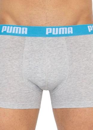 Труси-боксери puma basic boxer 2p сірий, жовтий чол xl3 фото