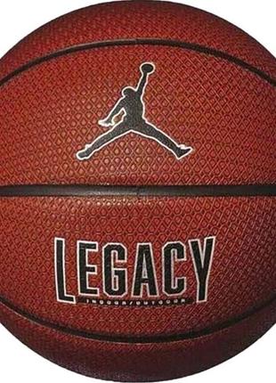М'яч баскетбольний nike jordan legacy 2.0 8p deflated amber/black/metallic silver/black size 7