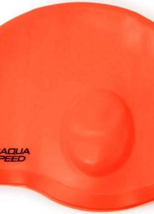 Шапочка для плавання aqua speed ear cap comfort 9896 червоний osfm