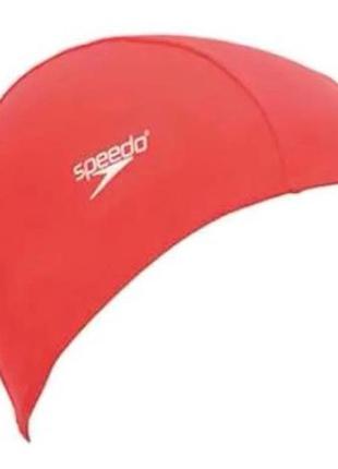 Шапка для плавання speedo polyester cap червоний уні osfm арт 8-710080000-41 фото