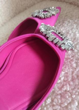 Мюли на каблуке китен хил розового цвета4 фото