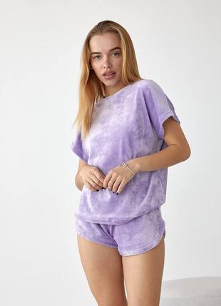 Лиловая пижама s m l xl xxl