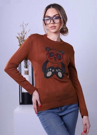 Свитер женский, трикотаж, туречица