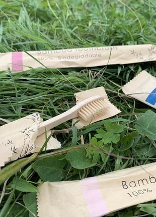 Бамбукова зубна щітка1 фото
