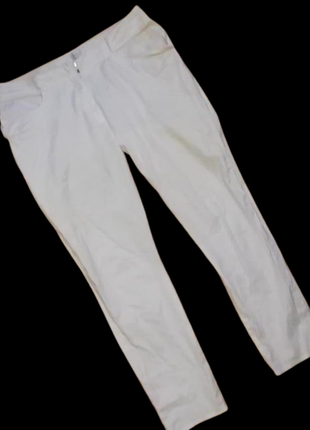 Белые летние хлопковые брюки1 фото