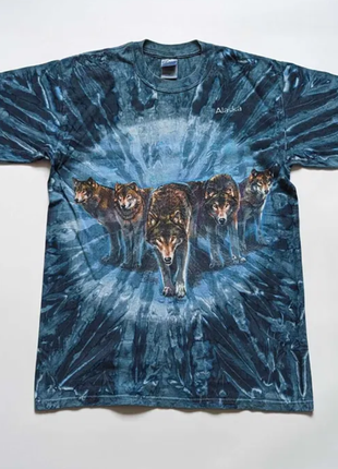 Gildan tie dye волки аляски wolves alaska размер m