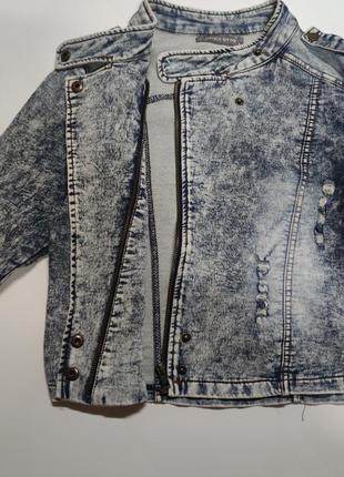 Стильная джинсовая куртка для девочки 12-14 лет h&amp;m zara next6 фото