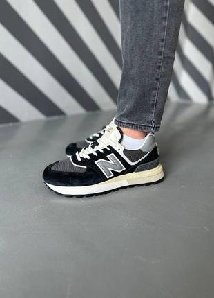 Мужские кроссовки new balance 574 legacy black grey