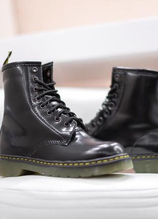 Распродажа! dr.martens ботинки сапоги зимние черные высокие кожаные на шнурках мартинс