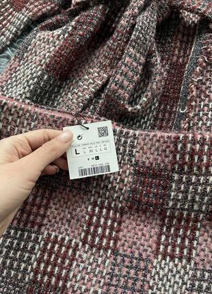 Zara стильный твидовый костюм жакет пиджак блейзер + юбка из свежих коллекций5 фото