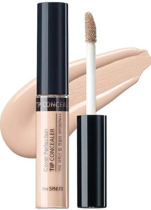 The saem cover perfection tip concealer  консилер со светоотражающими частицами, 7мл2 фото