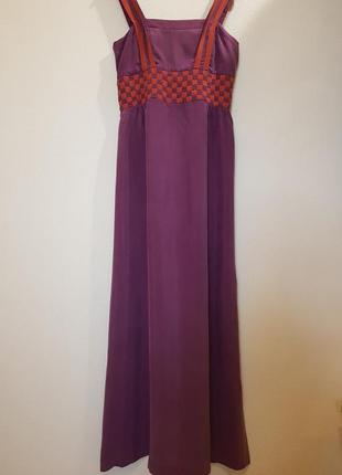 Роскошное длинное шелковое платье сарафан sportmax code(max mara)1 фото