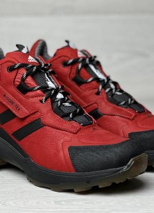 Спортивні шкіряні черевики, кросівки зимові термо adidas terrex gore-tex red6 фото