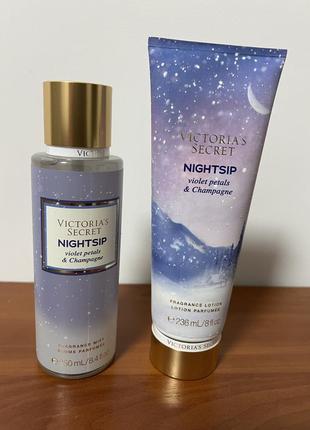 Спрей для тіла nightsip victoria's secret après snow fragrance mist