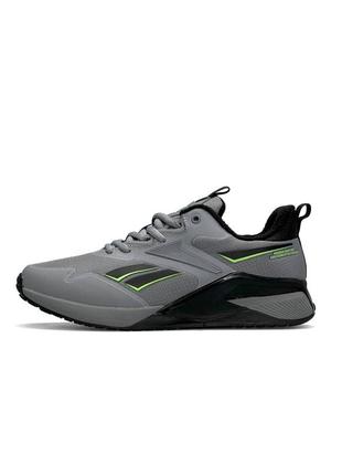 ❄️ мужские кроссовки reebok nano x2 fleece light gray black3 фото