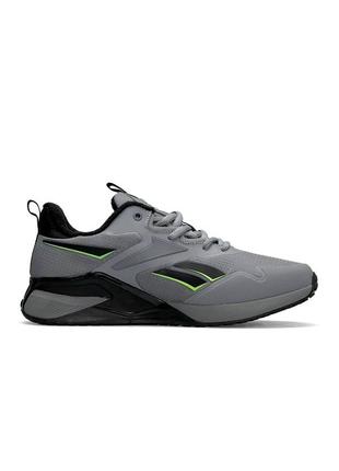 ❄️ мужские кроссовки reebok nano x2 fleece light gray black4 фото