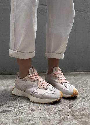 Кроссовки new balance 327 cream pink premium2 фото