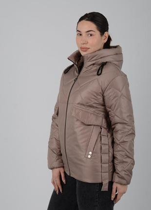 Женская стеганая качественная демисезонная куртка с водоотталкивающей пропиткой1 фото