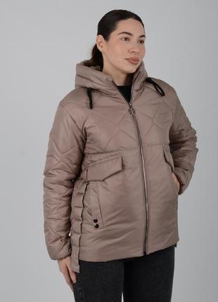 Женская стеганая качественная демисезонная куртка с водоотталкивающей пропиткой6 фото