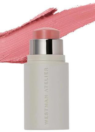 Рум'яна - помада в стіку westman atelier mini petite baby cheeks lip + cheek cream blush stick petal 2.5 г