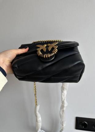 Женская сумка пинко черная pinko black6 фото