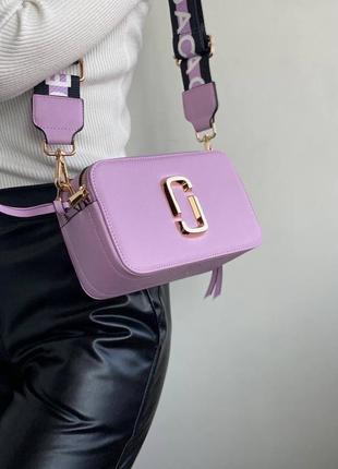 Сумка сумочка женская стильная сиреневая фиолетовая marc jacobs на 2 отделения