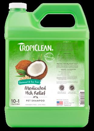 Шампунь-концентрат тропіклін вівсяний з екстрактом чайного дерева лікувальний для собак 3,8 л