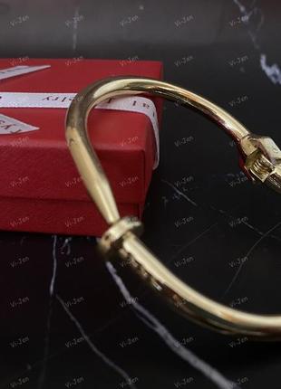 Браслет гвоздь, браслет золотой гвоздь, модный браслет, дизайнерский браслет1 фото