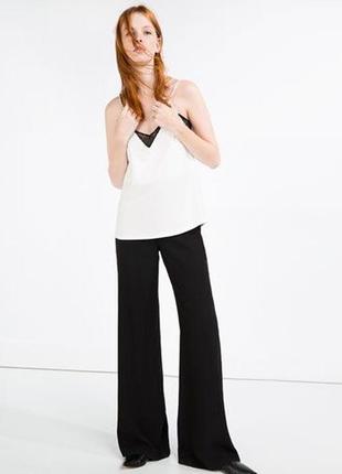 Топ,майка с кружевом,в бельевом стиле zara,36/s2 фото