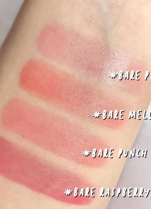 Люкс бальзам тінт для губ bobbi brown extra lip tint відтінок bare raspberry bare nude bare punch5 фото