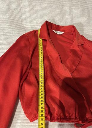 Красная рубашка на завязочках5 фото