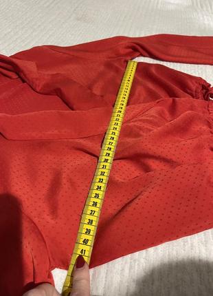 Красная рубашка на завязочках4 фото