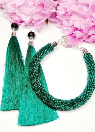 Набір серьгии браслет