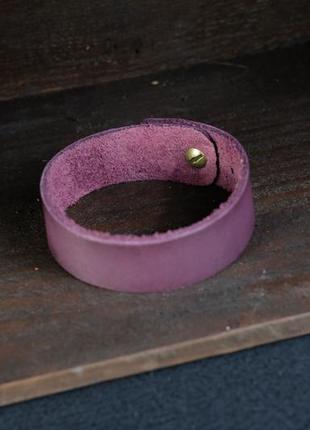 Кожаный браслет на руку, натуральная кожа итальянский краст, цвет бордо3 фото